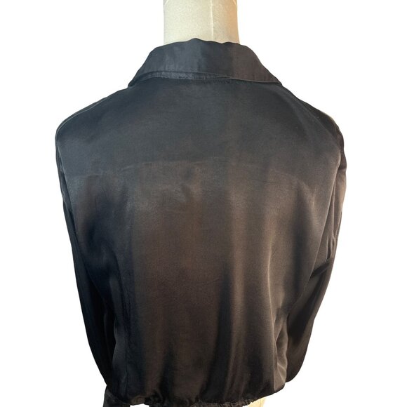 2/$30 ZARA Black XS Button-Up Collared Blouse Viscose - Picture 10 of 15